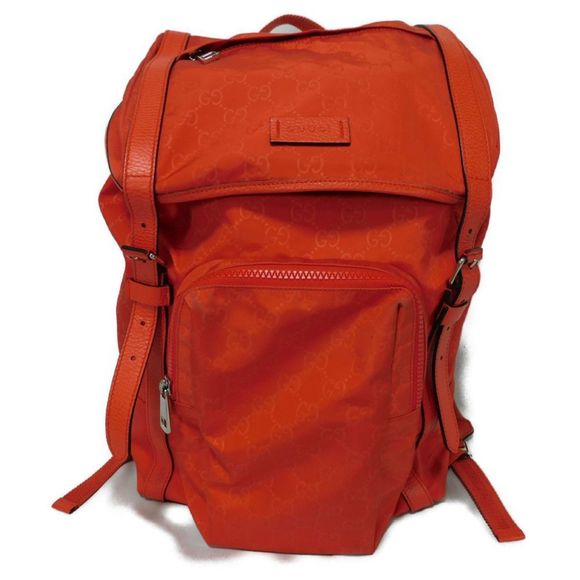 Gucci GG nylon Orange NYLON backpack - Picture 1 of 10